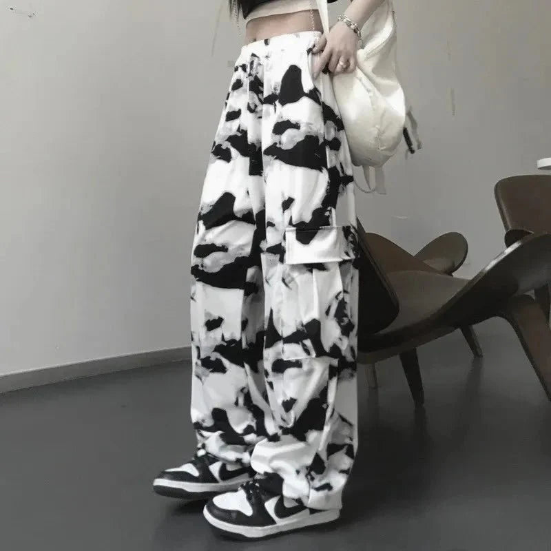 Y2K Fashion Tie Dye Harajuku Wide Leg Pants for Trendy Summer Outfits