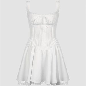 Y2K Flare Corset Dress - Cute Coquette Aesthetic for Trendy Outfits