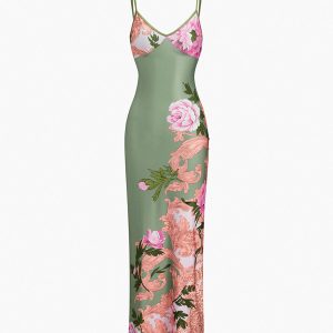 Y2K Floral Maxi Dress - Boho Chic Summer Aesthetic for Effortless Style