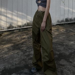 Y2K Loose Trousers for a Comfy Grunge Aesthetic - Trendy Y2K Fashion Essential