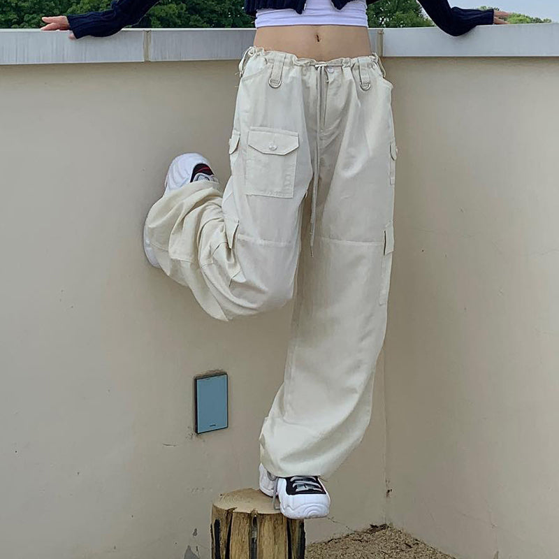 Y2K Low Waist Baggy Pants - Trendy Grunge Style for Aesthetic Outfits and Casual Wear