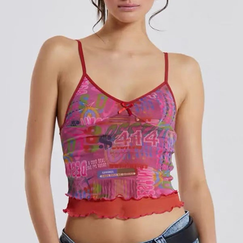 Y2K Mesh Crop Top: Trendy Coquette Aesthetic for Stylish Outfits and Aesthetic Looks