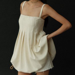 Y2K Pleat Skater Dress: Embrace Coquette Aesthetic with Cute Style and Comfort