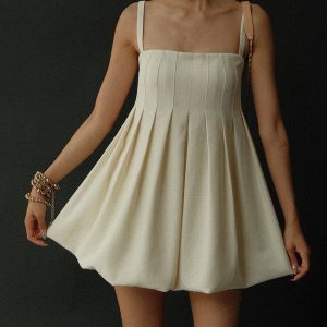 Y2K Pleat Skater Dress: Embrace Coquette Aesthetic with Cute Style and Comfort