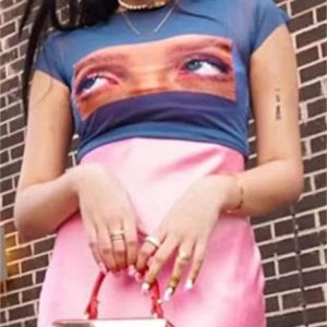 Y2K Streetwear Funny Eyes Printed T-Shirts - Vintage Harajuku Graphic Crop Tops & Grunge Aesthetic