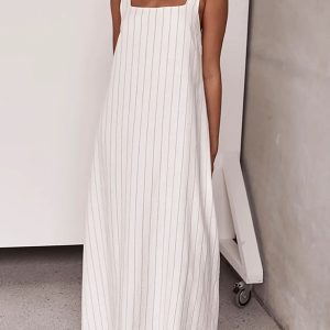 Y2K Striped Cami Maxi Dress - Trendy Coquette Aesthetic for Effortless Style