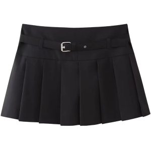 Zlata Y2K Pleated Mini Skirt - Cute Coquette Aesthetic for Trendy Outfits